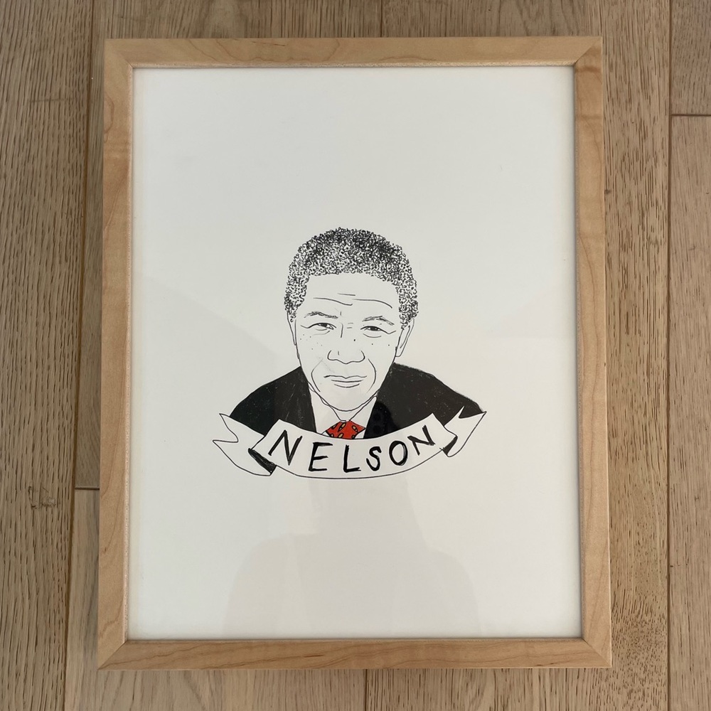 Dear Dana Nelson Mandela Framed Print (natural wood)